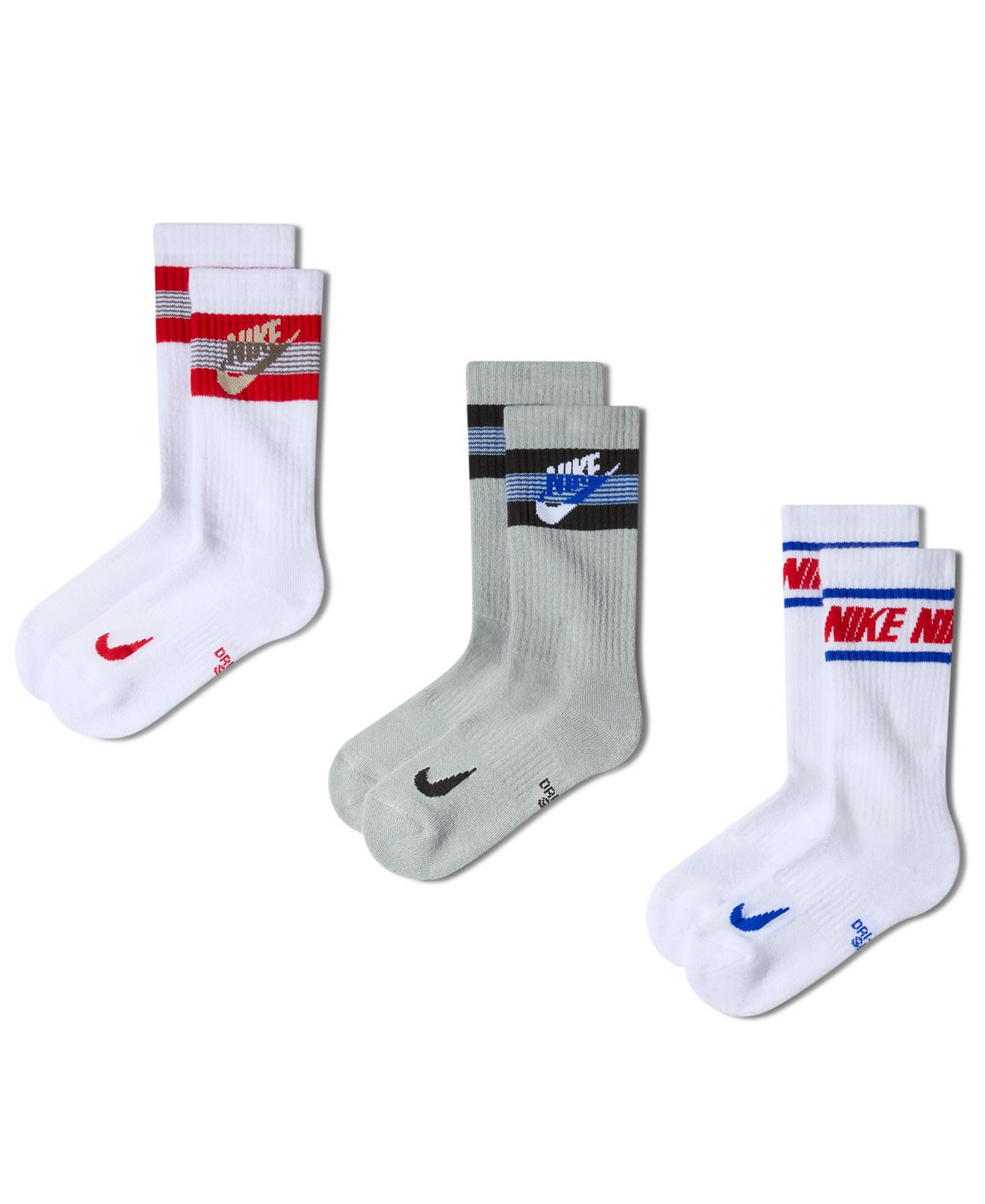 Nike Everyday Kids' Cushioned Crew Socks, 6-Pack - Multi-Color