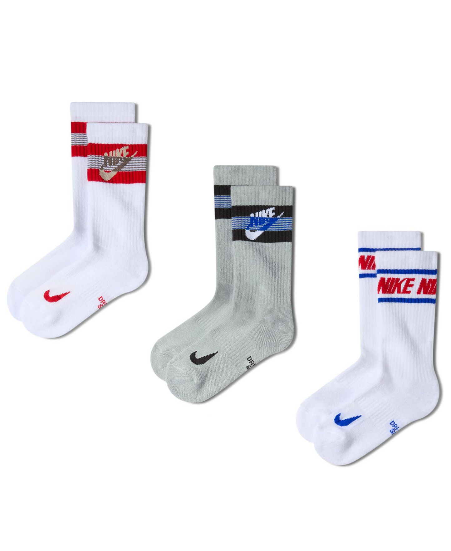 Nike Everyday Kids' Cushioned Crew Socks, 6-Pack - Multi-Color