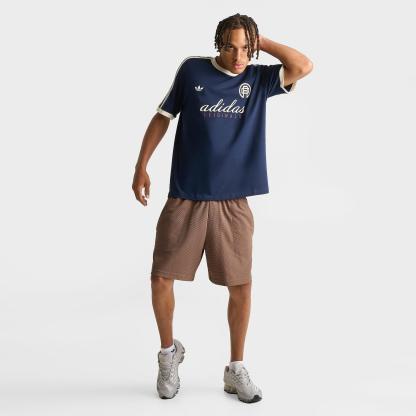Men's adidas Originals Cali Script T-Shirt - Collegiate Navy/Off White