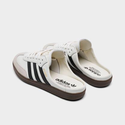 Women's adidas Originals Samba OG Mule Casual Shoes - Cloud White/Core Black/Gum - Back view