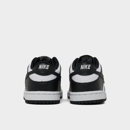 Kids' Toddler Nithtke Dunk Low Casual Shoes - White/Black/White - Back view