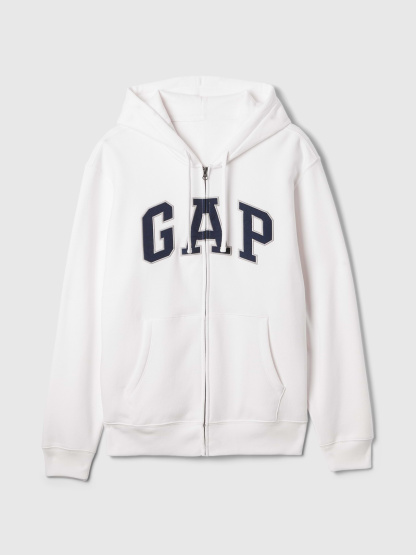 Adult VintageSoft Arch Logo Zip Hoodie - Off white