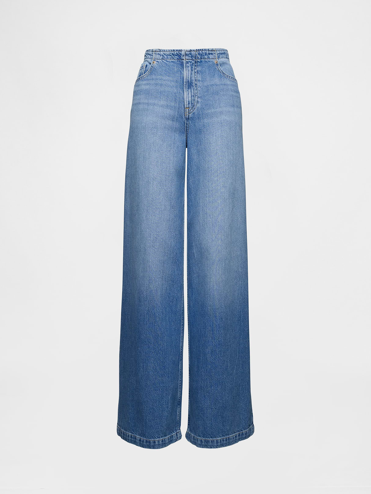 Mid Rise UltraSoft Baggy Jeans - Washed indigo