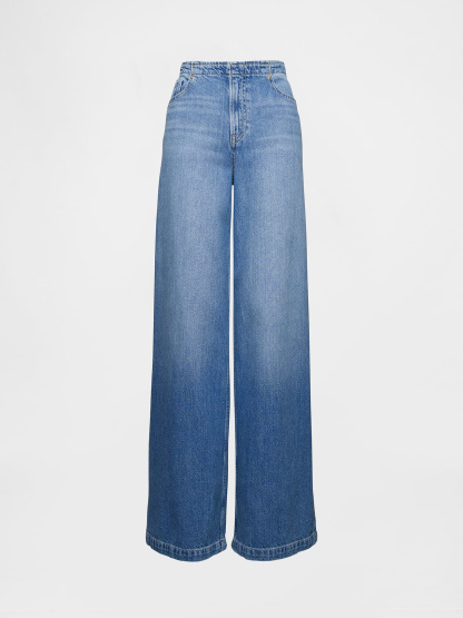 Mid Rise UltraSoft Baggy Jeans - Washed indigo