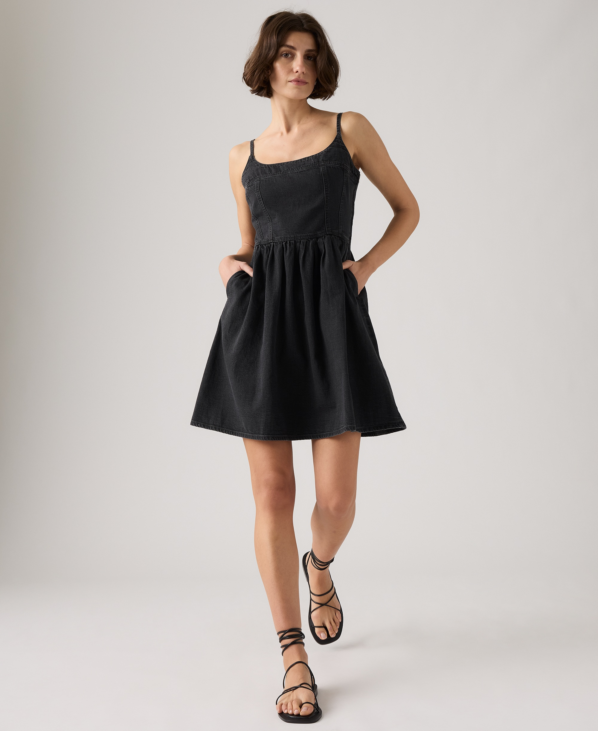 Levi's Women's Jadine Square Neck Denim Mini Dress - First Or Last Dress