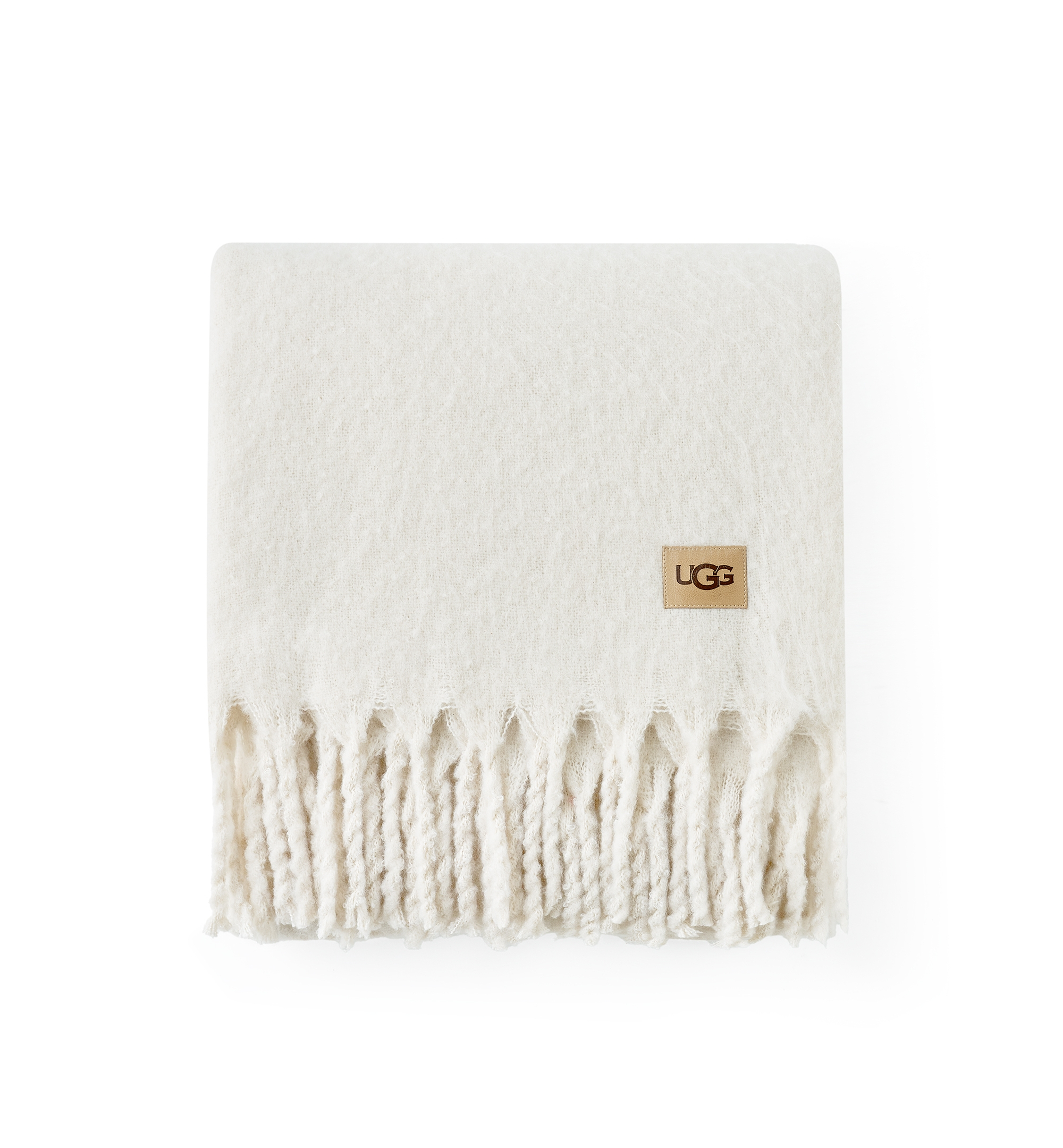 UGG® Bayle Faux Mohair Throw, 50" x 70" - White pepper, Snow