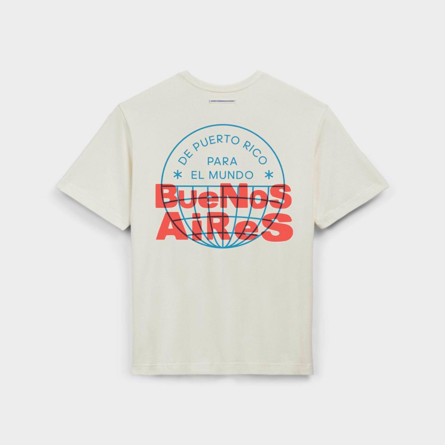 adidas Originals x Bad Bunny DTmF Buenos Aires Graphic Oversized Heavyweight T-Shirt - Cream White - view 2