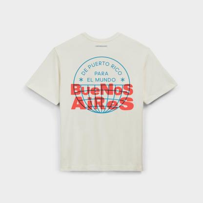 adidas Originals x Bad Bunny DTmF Buenos Aires Graphic Oversized Heavyweight T-Shirt - Cream White - view 2
