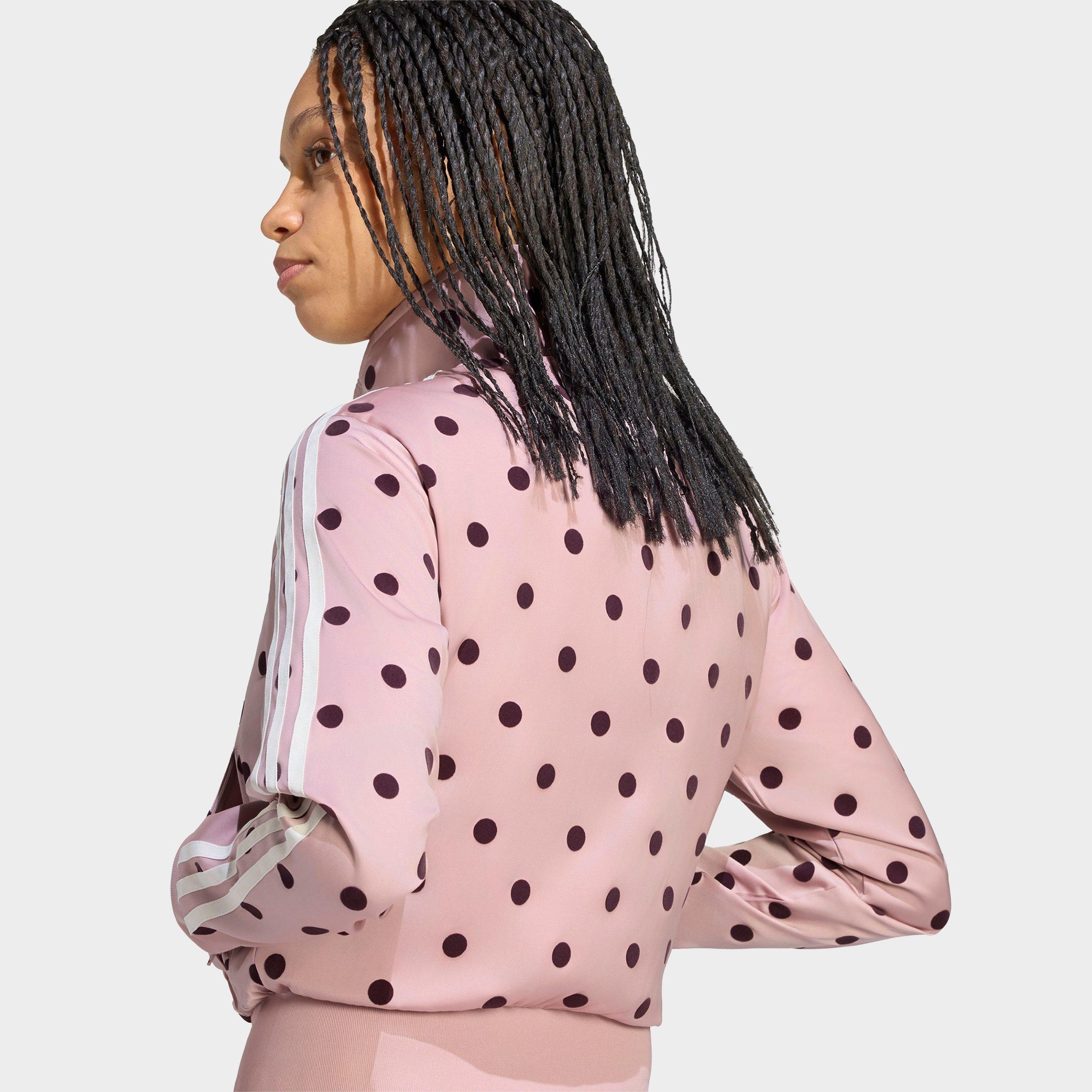 Women's adidas Originals Firebird Polka Dot Satin Track Jacket - Dual Lilac