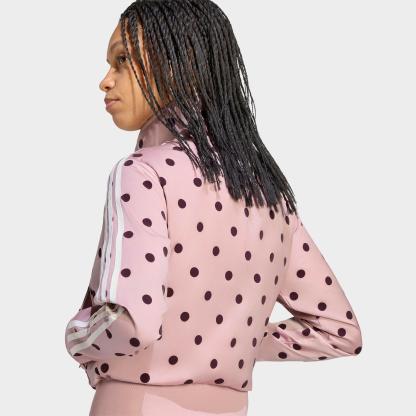 Women's adidas Originals Firebird Polka Dot Satin Track Jacket - Dual Lilac