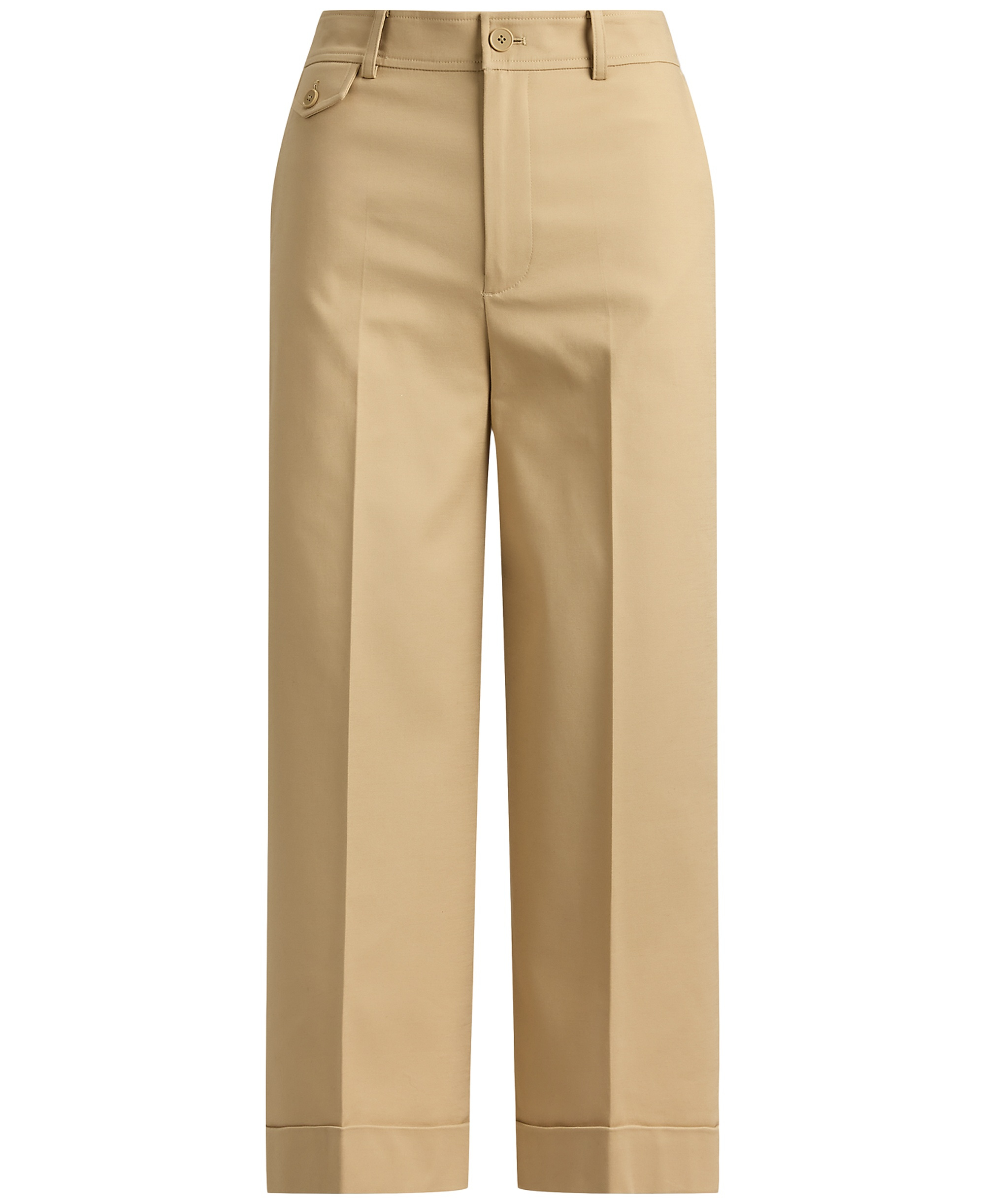 Lauren Ralph Lauren Women's High-Rise Double-Faced Stretch Cropped Pants - Birch Tan