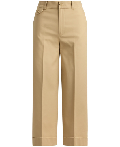 Lauren Ralph Lauren Women's High-Rise Double-Faced Stretch Cropped Pants - Birch Tan