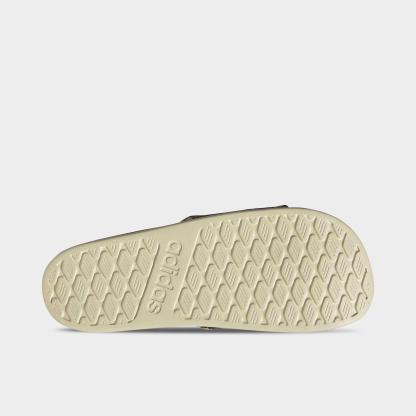 Women's adidas Adilette Comfort 2.0 Slide Sandals - Crystal Linen/Core Black/Crystal Linen - Bottom view