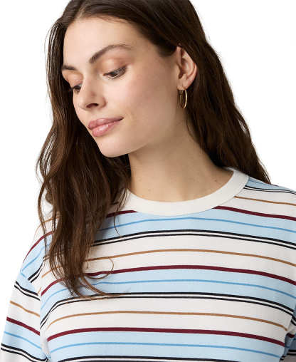 Levi's Premium Women's Vintage Long-Sleeve T-Shirt - Wednesday Stripe Egret