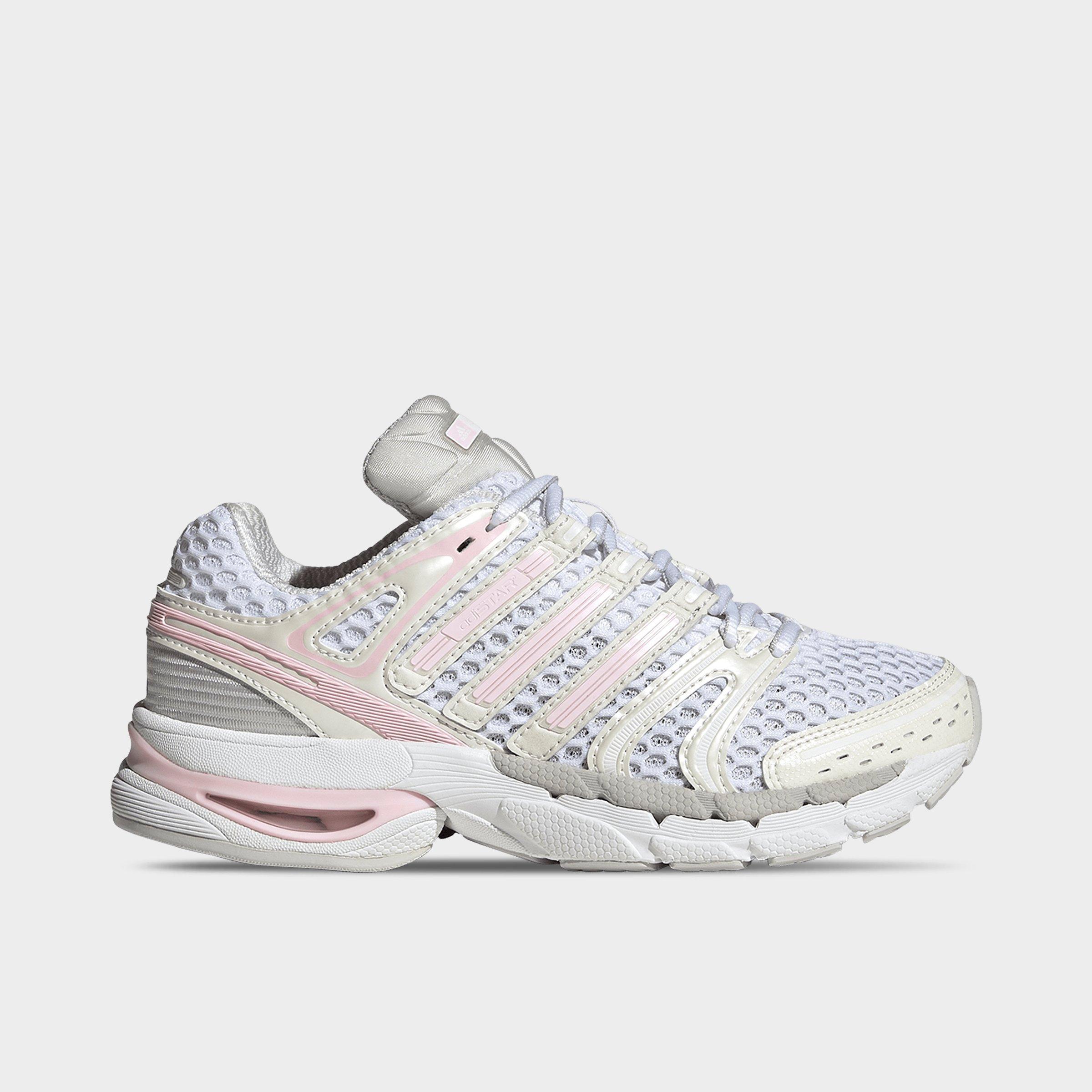 Girls' Big Kids' adidas x Liberty London Adistar Control 5 Casual Shoes - Clear Pink/Cloud White/Clear Pink - Left shoe facing left. Outside of the shoe.