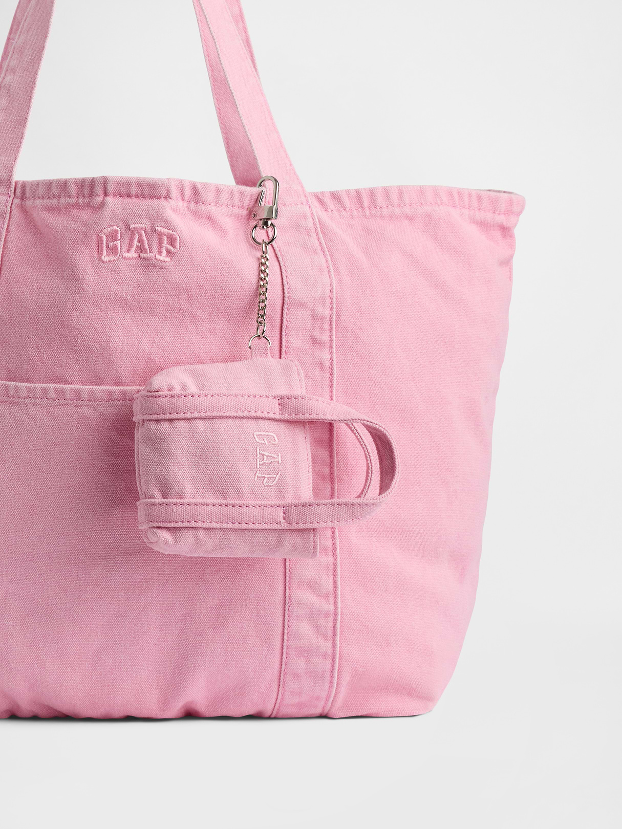 Logo Tote Bag Charm - primrose pink