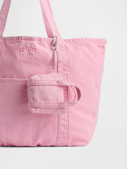 Logo Tote Bag Charm - primrose pink