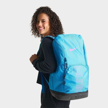 Nithtke Varsity Hoops Elite Backpack (32L) - Light Current Blue/Black/Laser Fuchsia