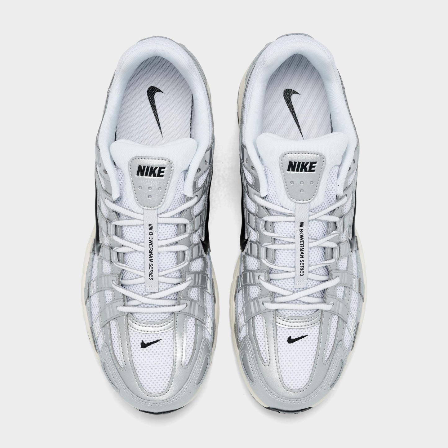 Men's Nithtke P-6000 Casual Shoes - Part 1 - White/Metallic Silver/Flat Silver/Black - Top view