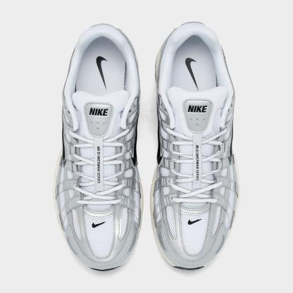 Men's Nithtke P-6000 Casual Shoes - Part 1 - White/Metallic Silver/Flat Silver/Black - Top view