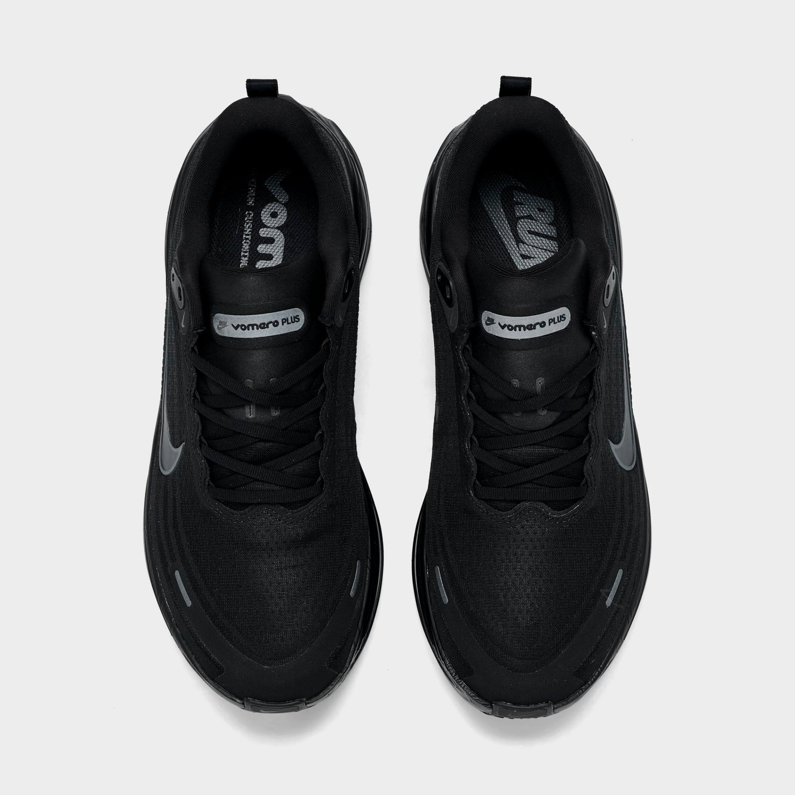 Men's Nike Vomero Plus Running Shoes - Black/Dark Smoke Grey/Metallic Dark Grey