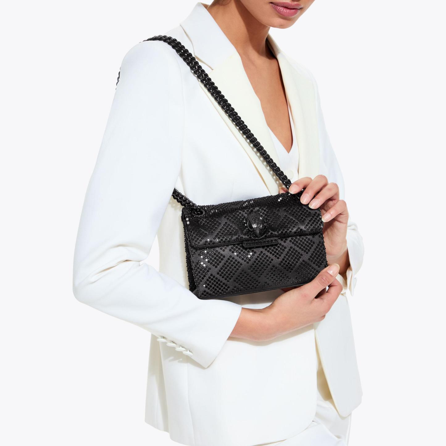 Kurt Geiger London Mini Crystal Kensington Bag - Black - view 2