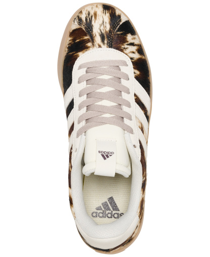 adidas Women's VL Court 3.0 Cow Print Sneakers - OffWhite, TraceBrown