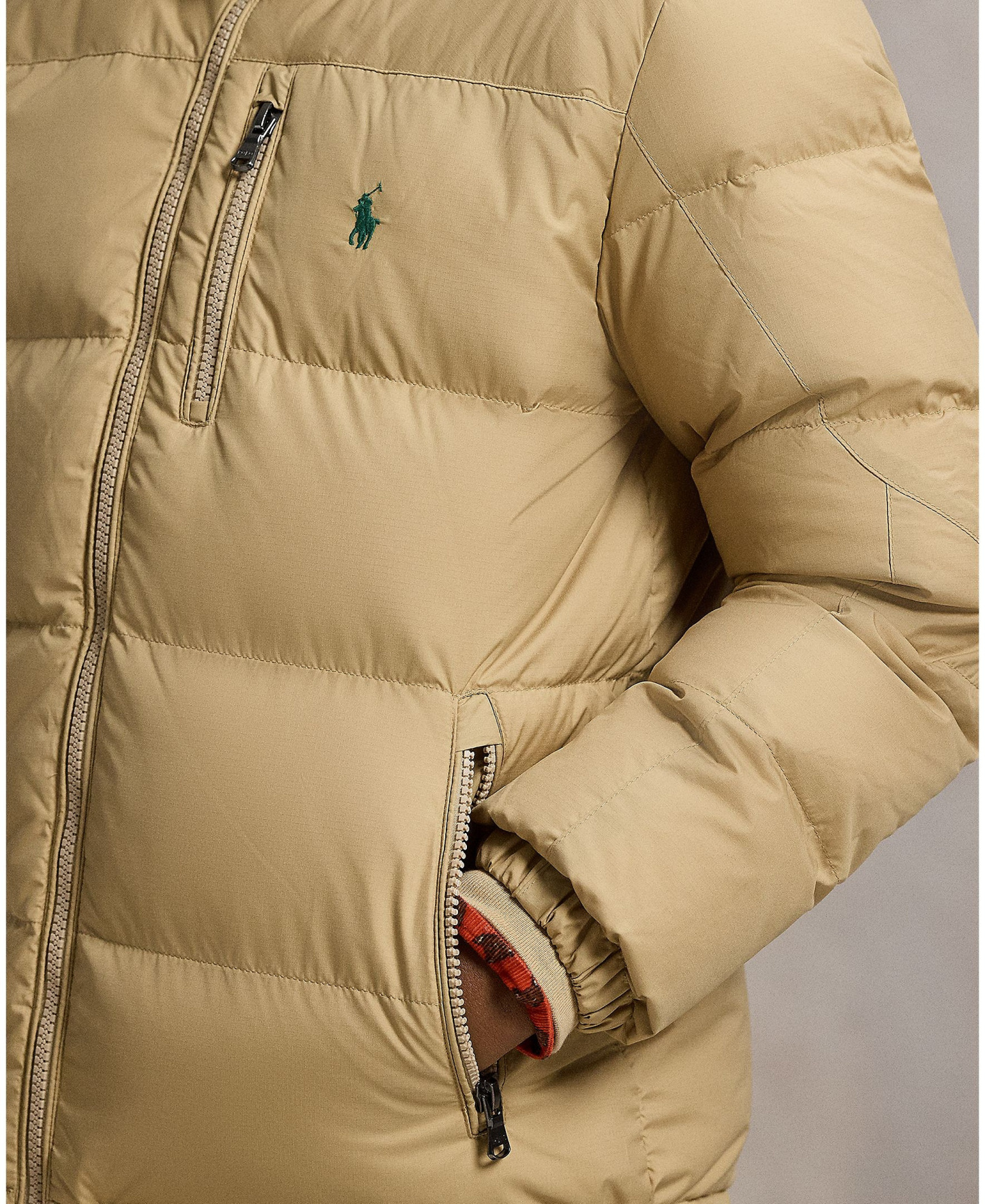 Polo Ralph Lauren Big Boys Ripstop Down Hooded Jacket - Vintage Khaki