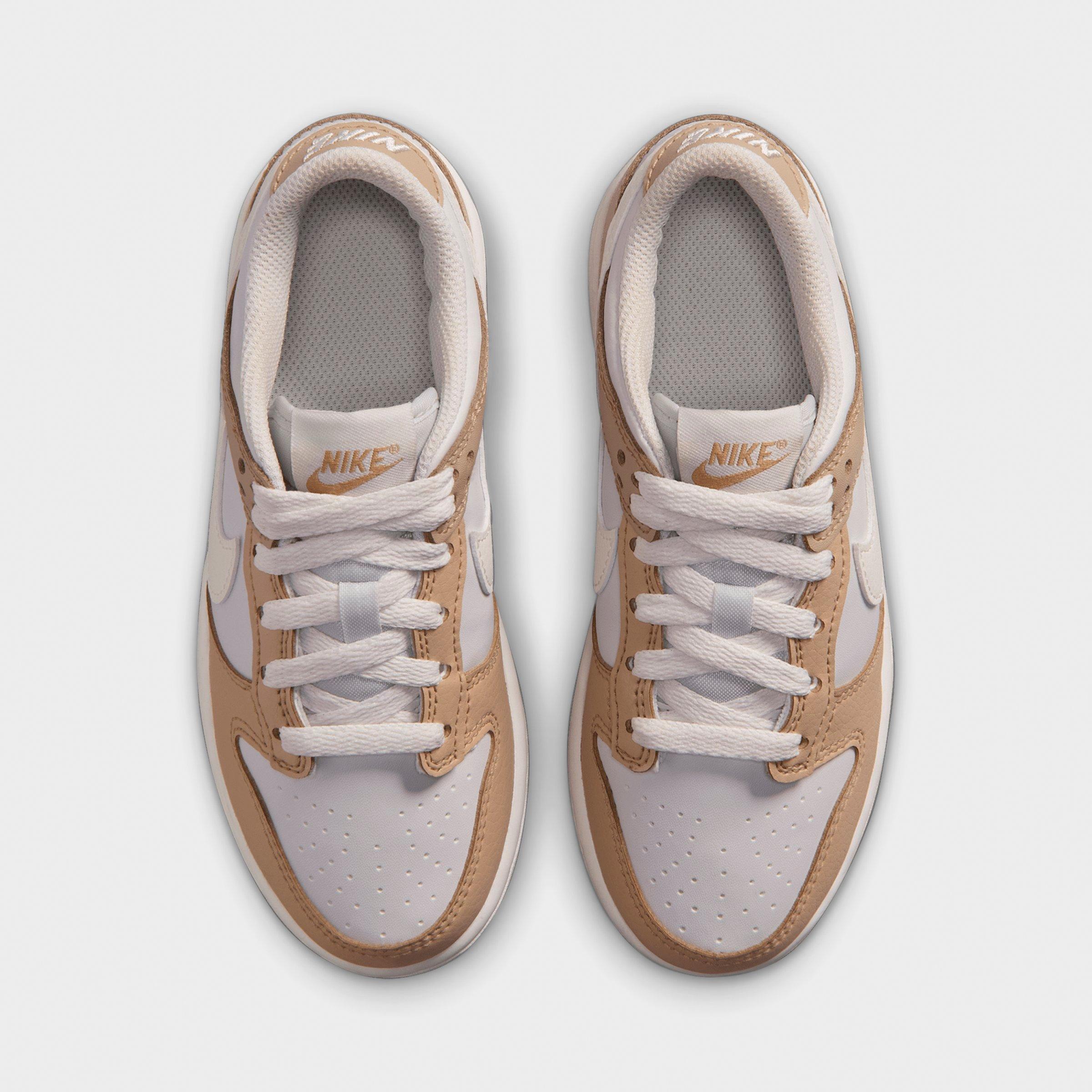 Little Kids' Nithtke Dunk Low Casual Shoes - Part 1 - Linen/Platinum Tint/Sail - Top view