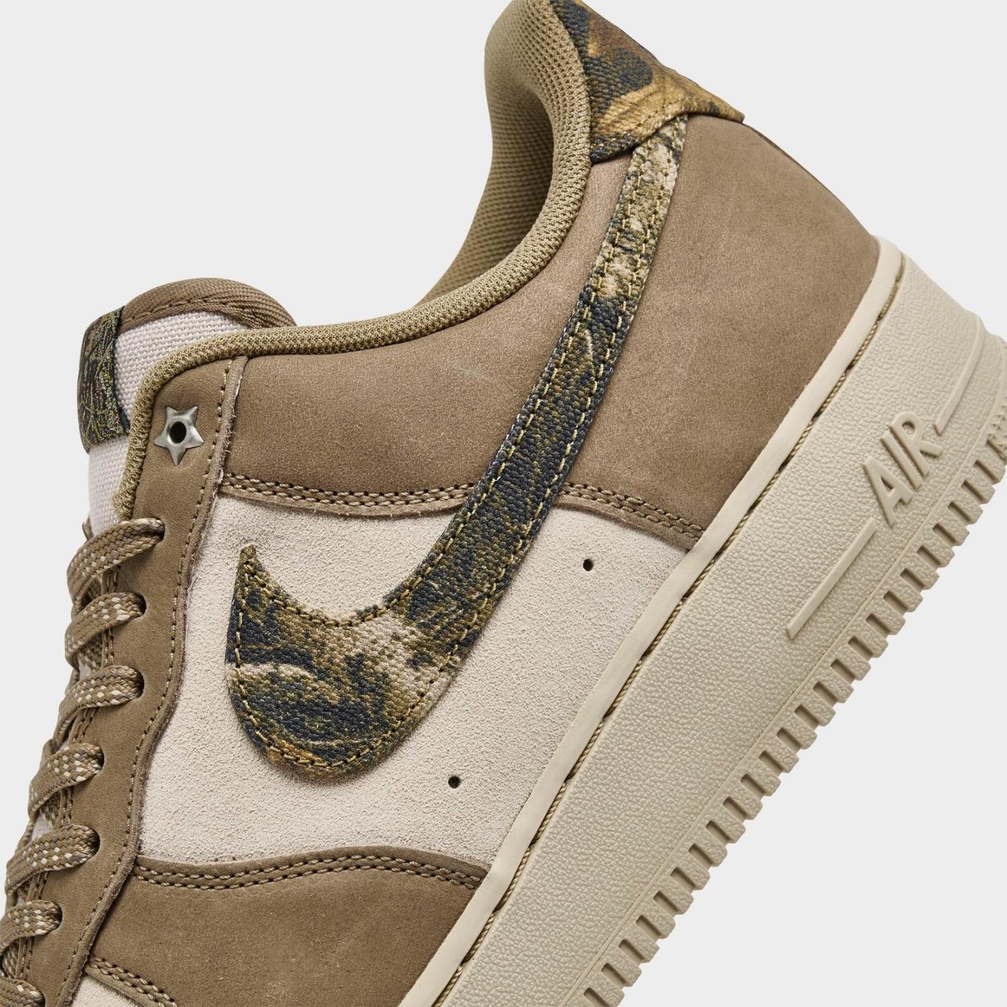 Men's Nike Air Force 1 Low Realtree Suede Casual Shoes - Rattan/Rocky Tan/Seal Brown/Multi-Color