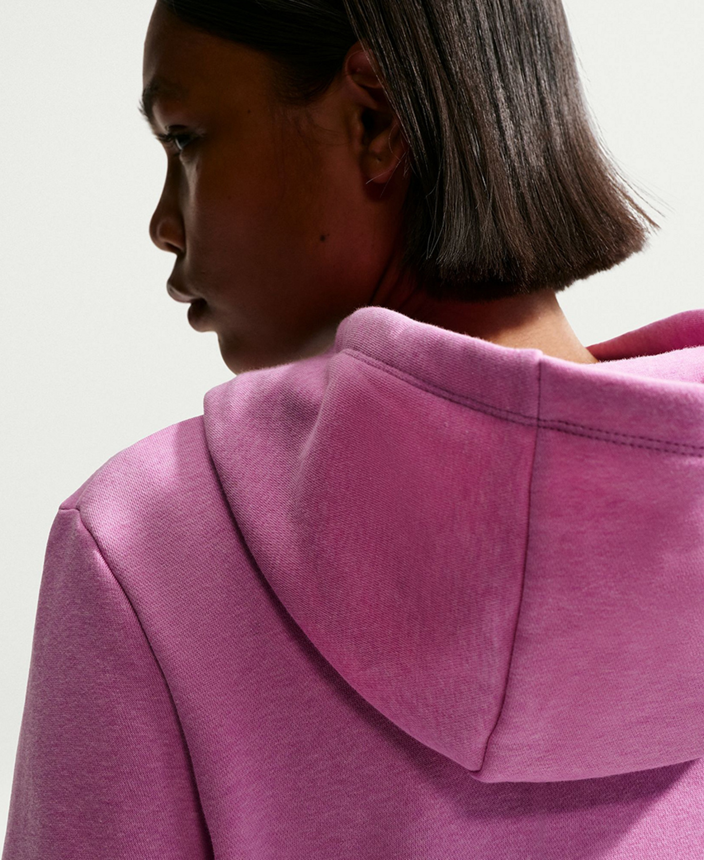 Nike Women's Sportswear Club Fleece Pullover Hoodie - Light Magenta/Heather/white