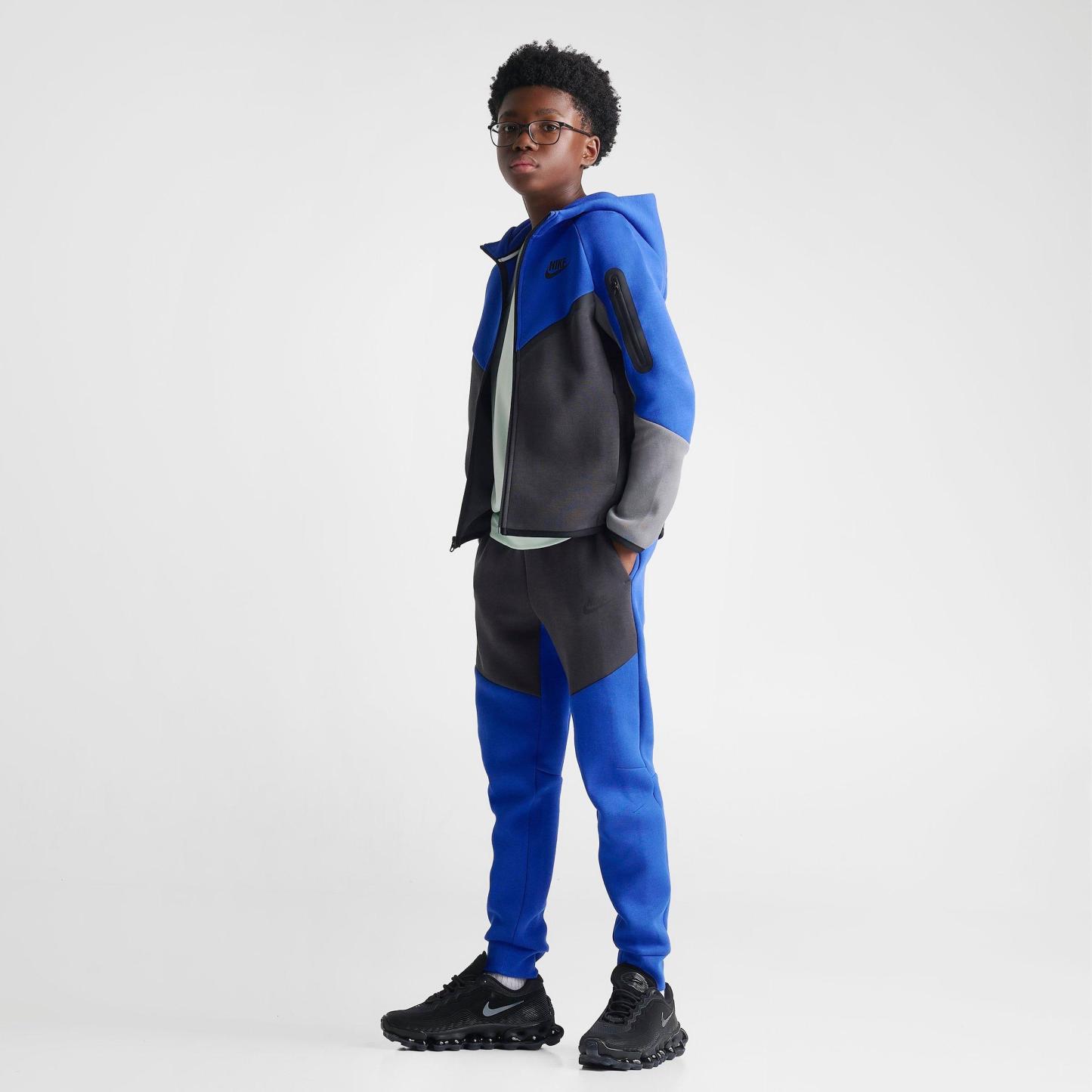 Big Kids' Nithtke Sportswear Tech Fleece Reflective Jogger Pants - Game Royal/Anthracite/Black/Black