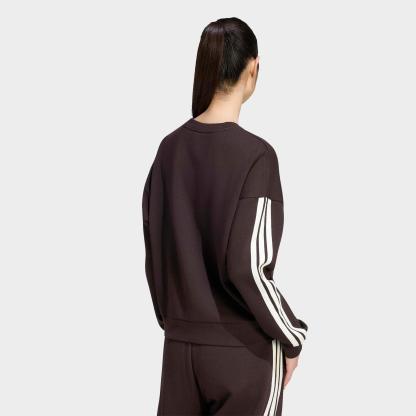Women's adidas Essentials 3-Stripes Fleece Sweatshirt - Aurora Coffee/Ivory