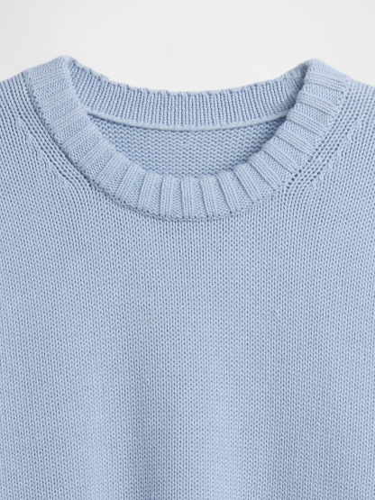 100% Cotton Oversized Sweater - Sail blue
