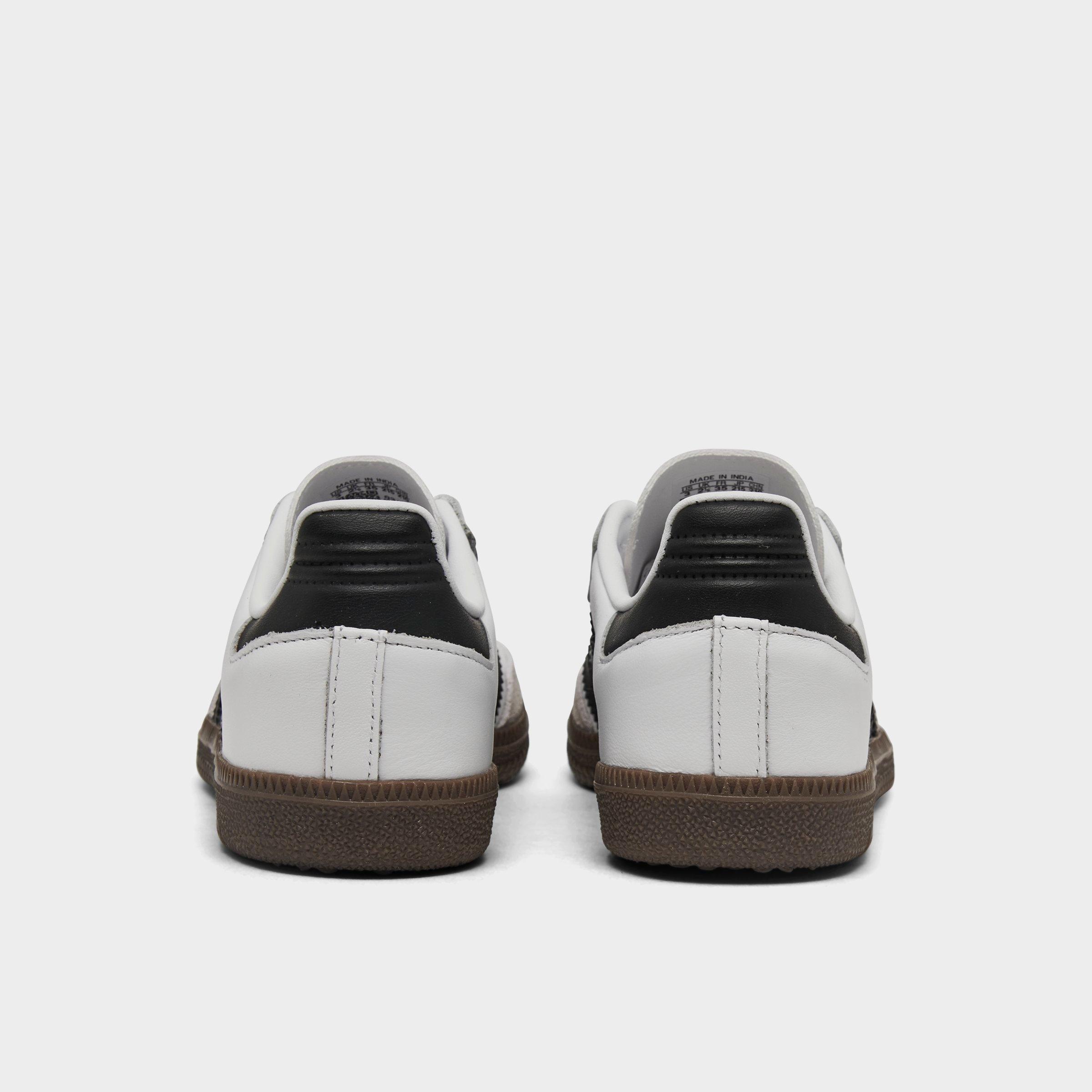 Little Kids' adidas Originals Samba OG Casual Shoes - Footwear White/Core Black/Gum 5 - Back view
