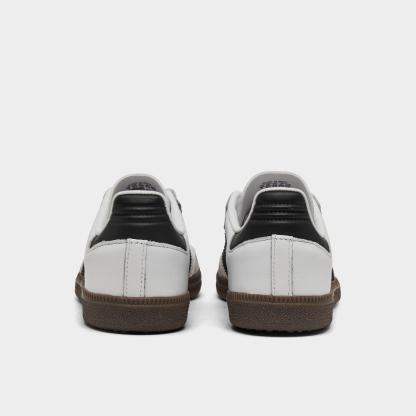 Little Kids' adidas Originals Samba OG Casual Shoes - Footwear White/Core Black/Gum 5 - Back view