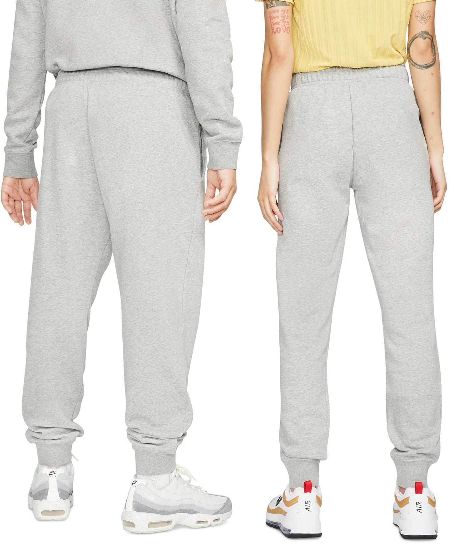 Nike Women's Sportswear Club Fleece Mid-Rise Joggers - Dark Grey Heather