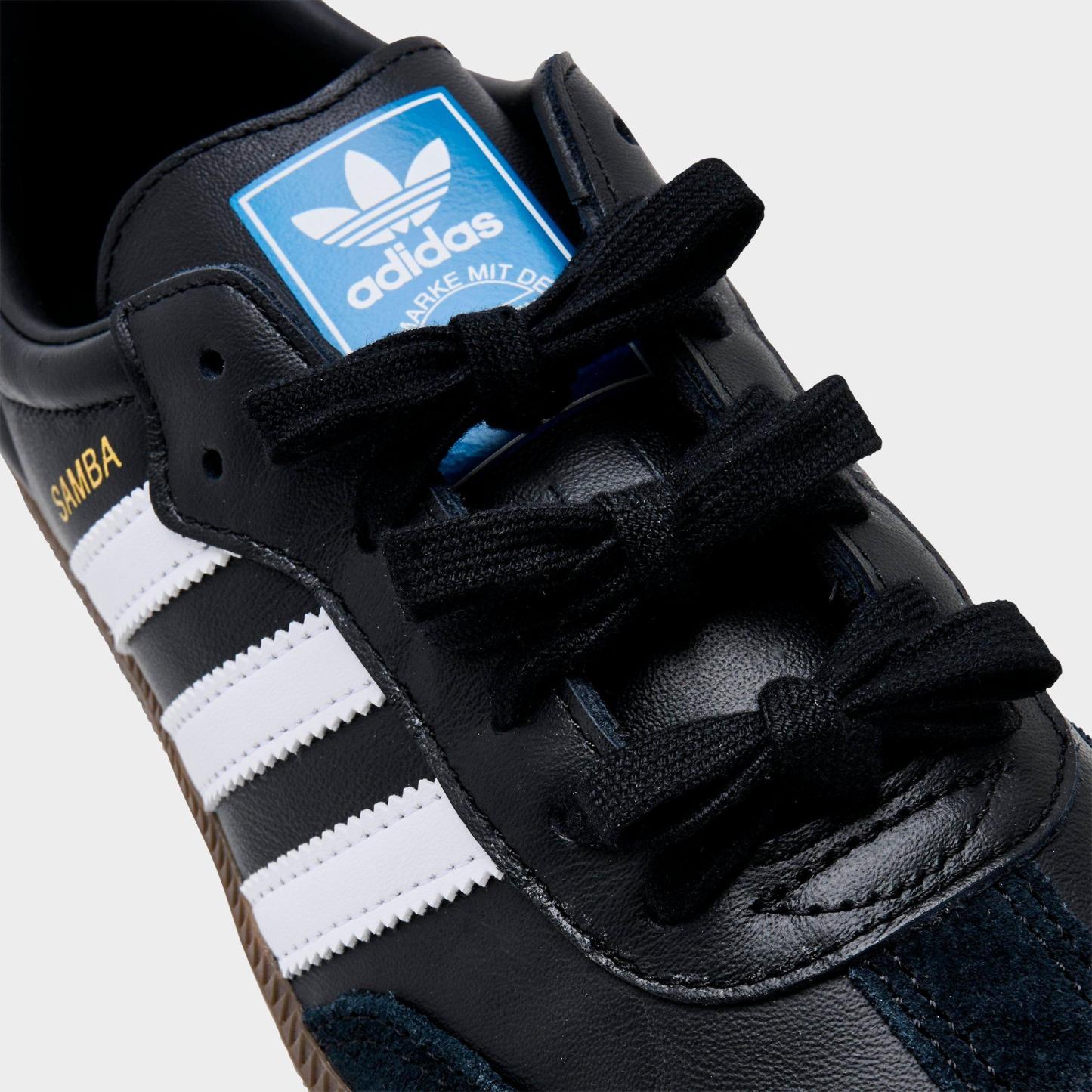 Women's adidas Originals Samba OG Casual Shoes - Part 6 - Black/White/Clear Granite - Detail shot