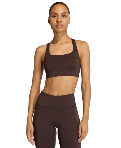 adidas Women's Workout Square Neck Support Bra - Aurora Coffee