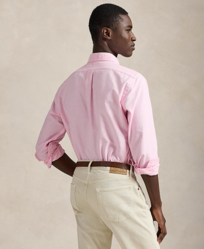 Polo Ralph Lauren Men's Classic-Fit Plaid Brushed Oxford Shirt - Carmel Pink