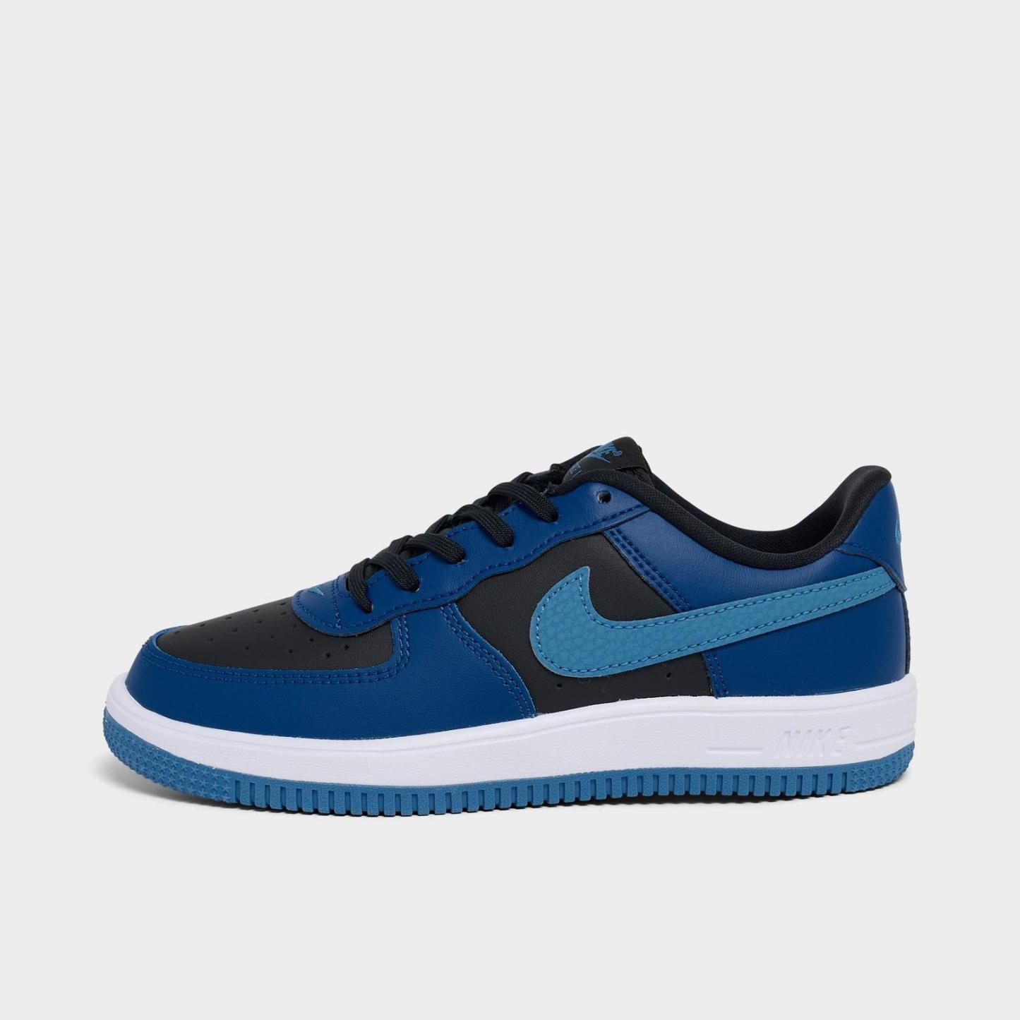 Little Kids' Nike Force 1 Casual Shoes - Black/Court Blue/White/Dutch Blue