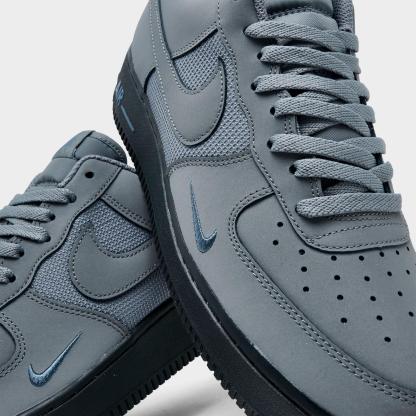 Men's Nike Air Force 1 '07 LV8 Casual Shoes - Smoke Grey/Anthracite/Metallic Silver/Diffused Blue