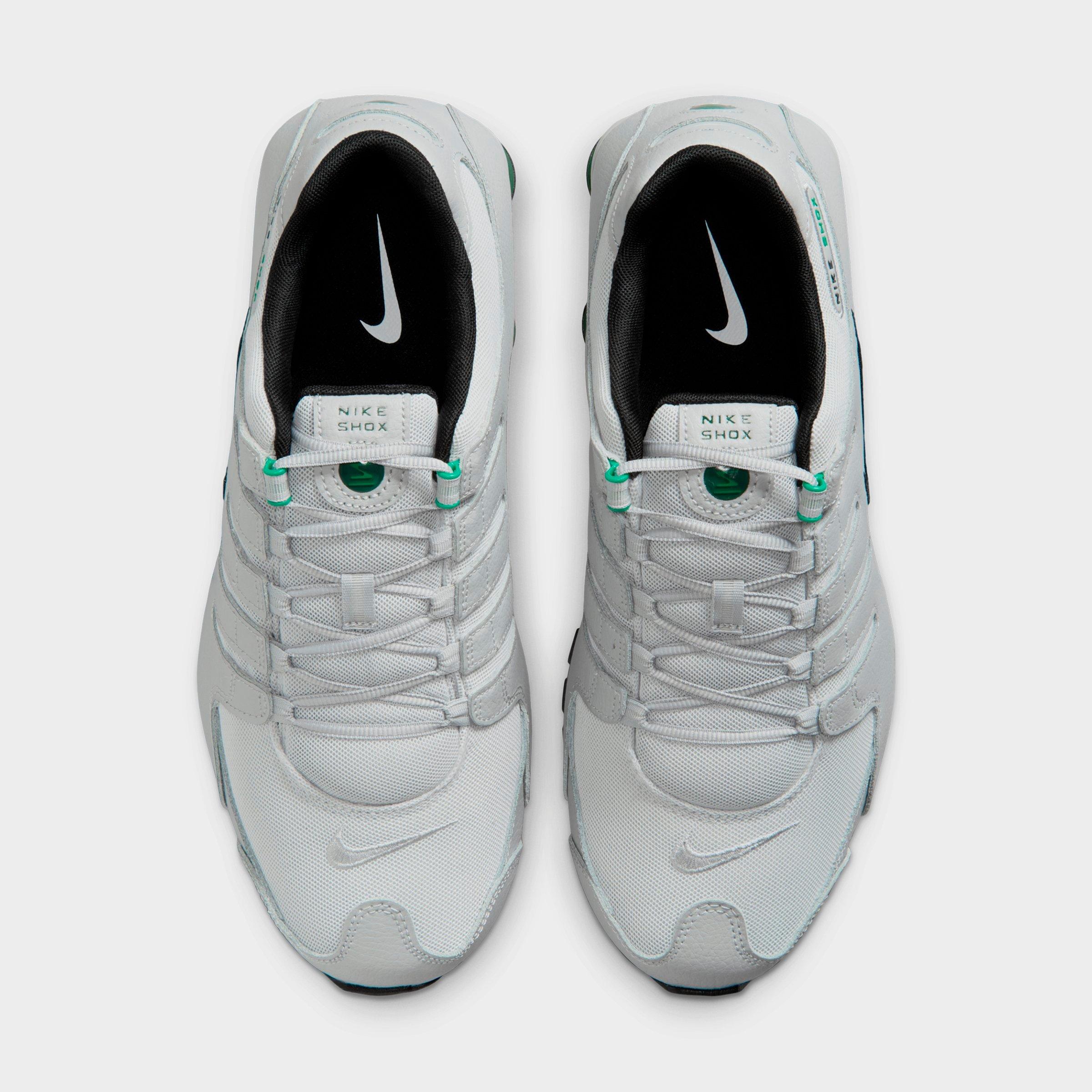 Men's Nithtke Shox NZ Casual Shoes - Grey Fog/Stadium Green/Fir/Black - Top view