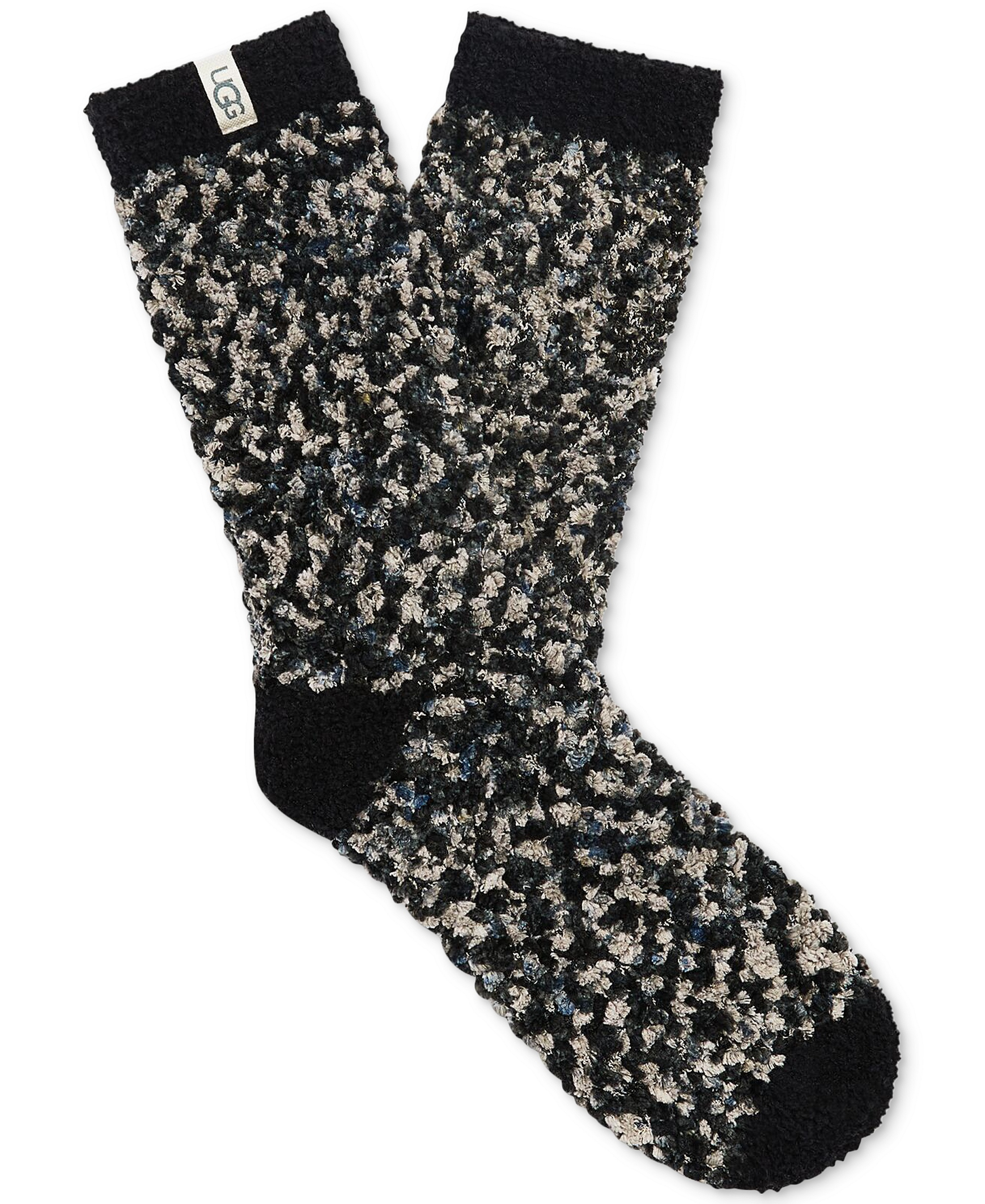 UGG Women's Cozy Chenille Crew Socks - Black / Gray