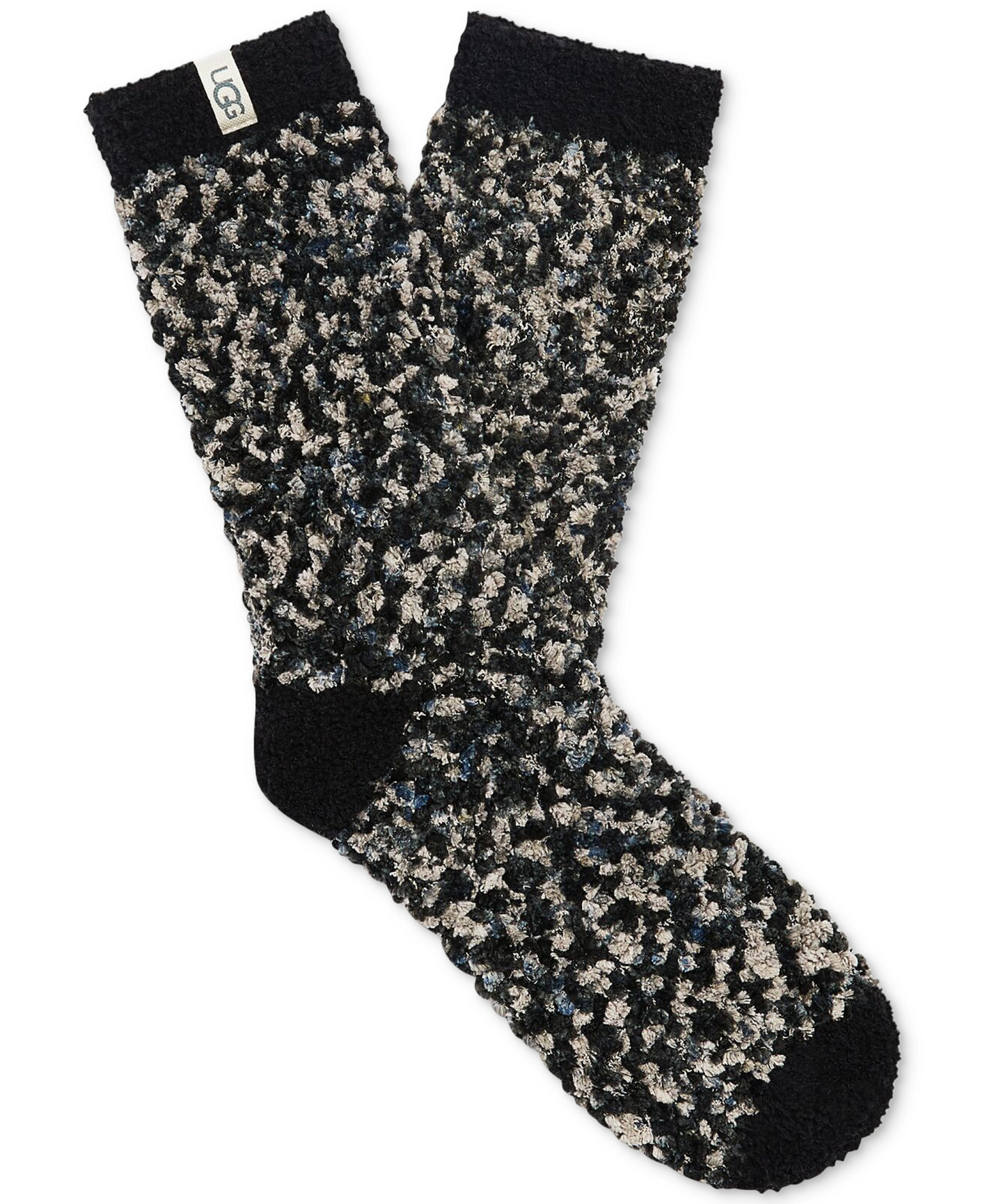 UGG Women's Cozy Chenille Crew Socks - Black / Gray