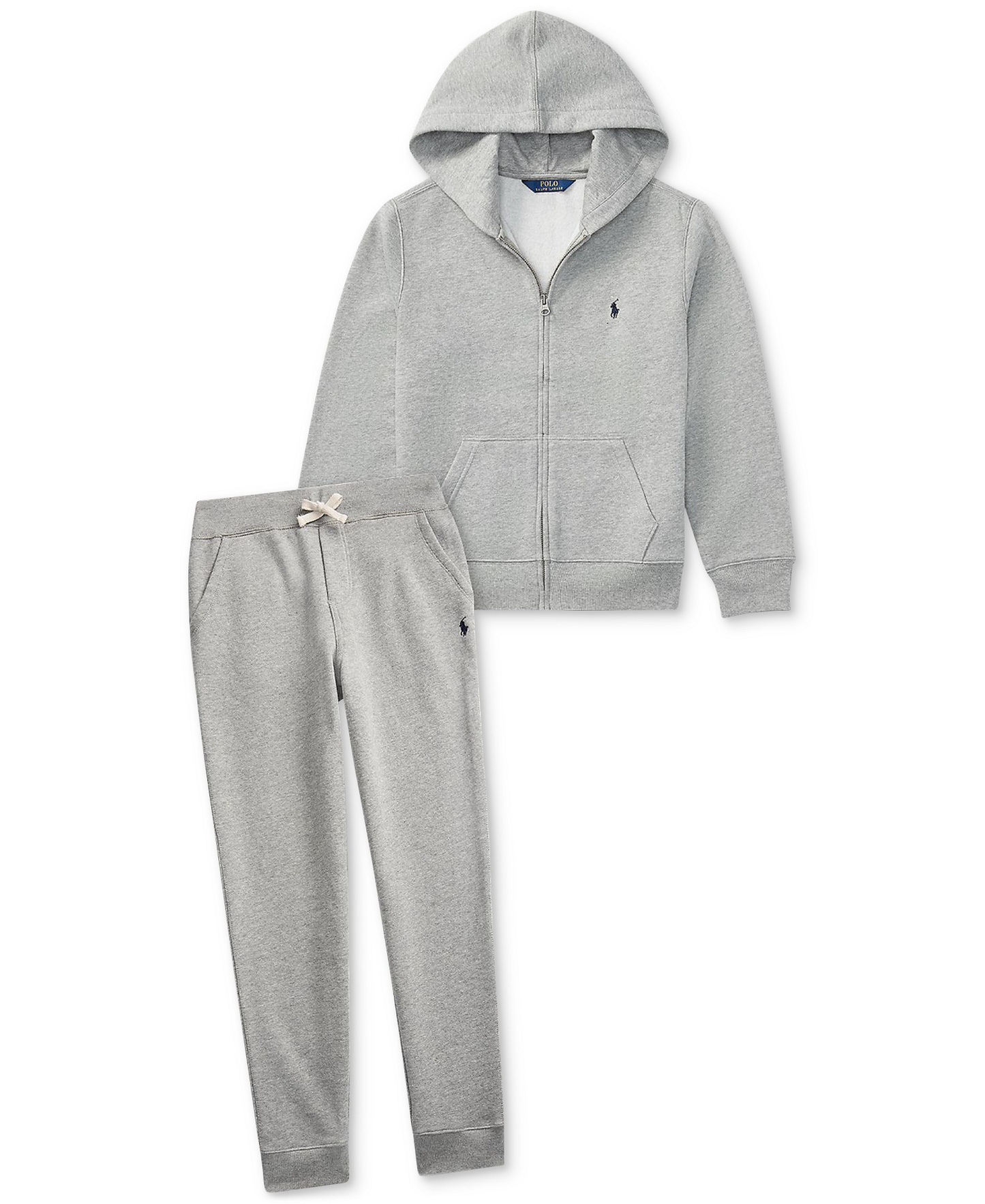 Polo Ralph Lauren 8-20 Boys' Cotton Fleece Zip Up Hoodie - Dark Sport Heather