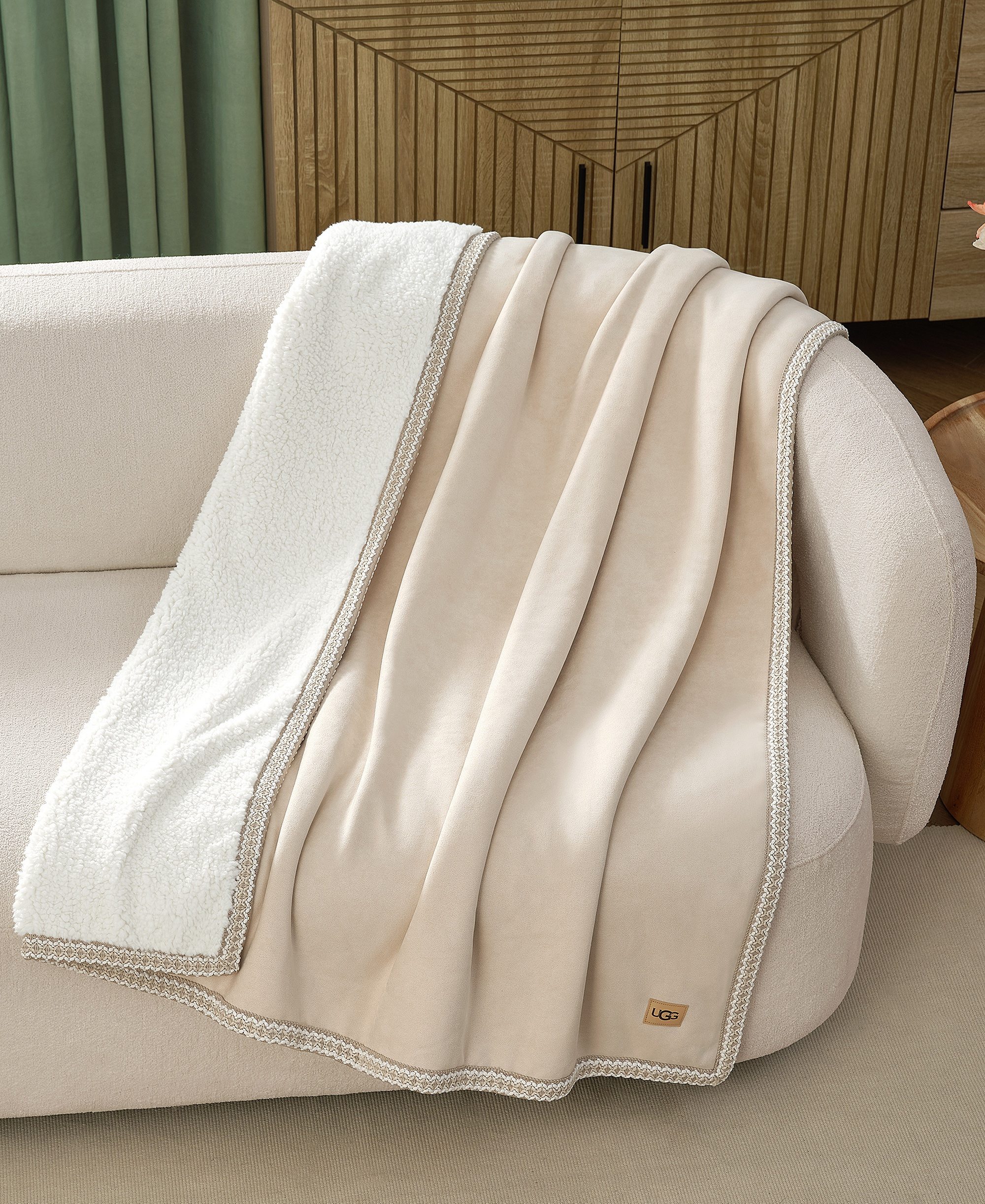 Kirkwood UGG Braid Throw, 50" x 70" - Birch