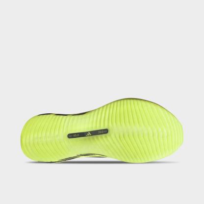 Men's adidas Hyperboost Edge Running Shoes - Part 1 - Hi-Res Yellow/Iron Metallic/Grey - Bottom view