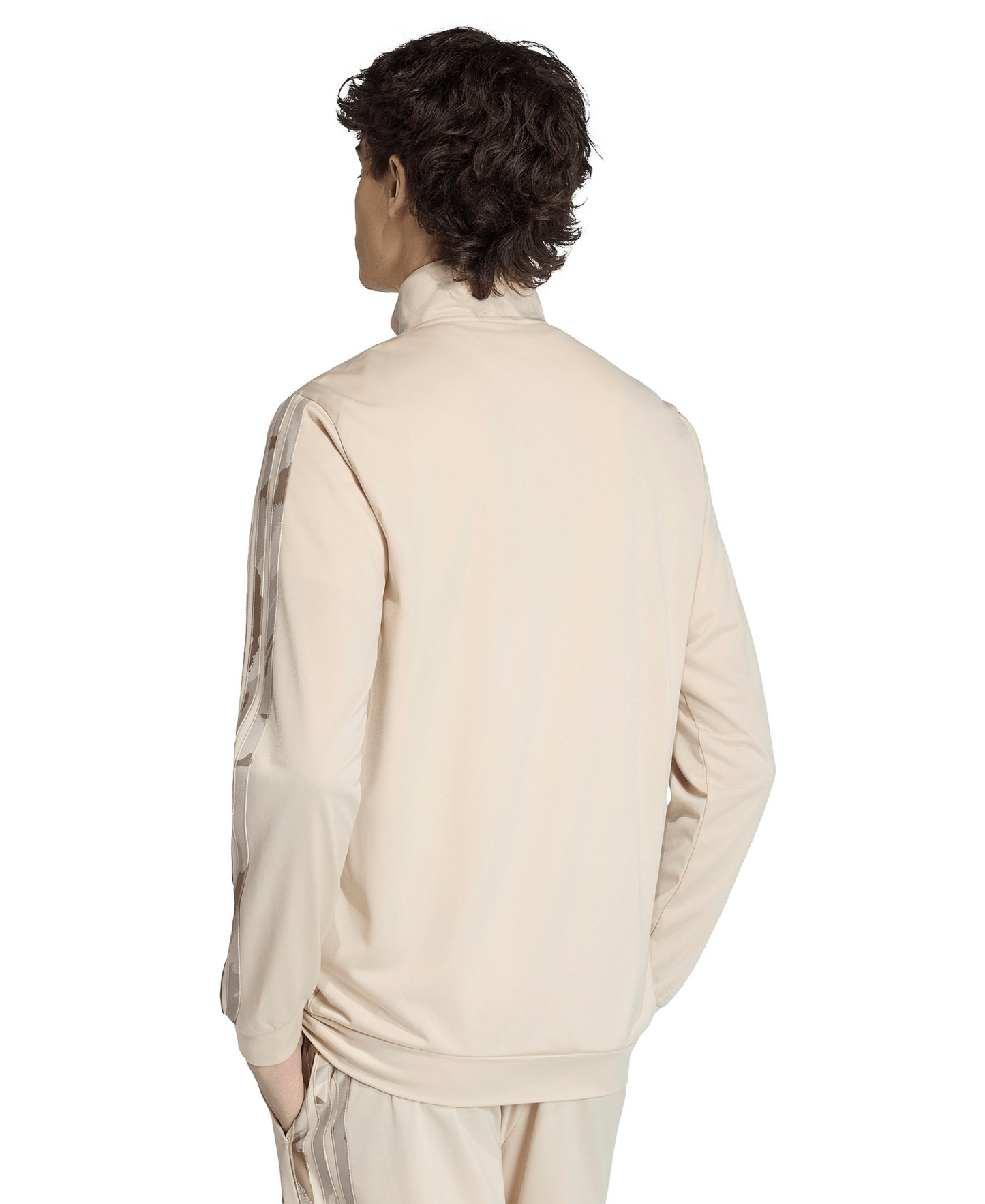 adidas Men's Camouflage 3-Stripes Regular-Fit Track Jacket - Beige Khaki