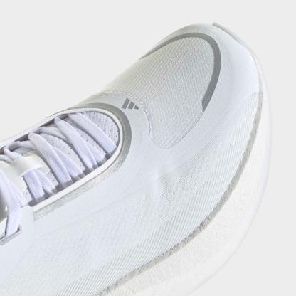 Men's adidas Hyperboost Edge Running Shoes - Part 1 - Cloud White/Silver Metallic/Zero Metallic - Detail shot